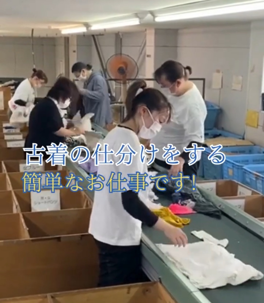 門倉貿易株式会社　たつの工場 動画 仕分け